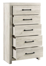 Cambeck Whitewash Wood 5-Drawer Chest