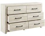 Cambeck Whitewash Wood 6-Drawer Dresser