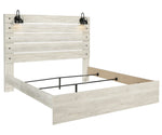 Cambeck Whitewash Wood King Panel Bed