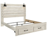 Cambeck Whitewash Wood King Storage Bed