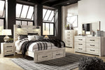 Cambeck Whitewash Wood Queen Storage Bed