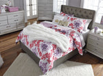 Coralayne Gray Faux Leather Full Bed