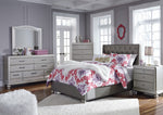 Coralayne Gray Faux Leather Full Bed