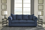 Darcy Blue Fabric Sofa (Oversized)