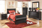 Huey Vineyard Black 2-Drawer Nightstand