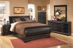 Huey Vineyard Black Wood Queen Sleigh Bed