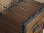 Kettleby Brown Wood Storage Trunk