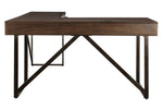 Starmore Brown Wood L-Shaped Home Office Desk