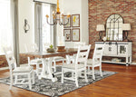 Valebeck 2 Linen/White Wood Side Chairs