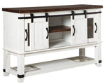 Valebeck Brown/White Wood Server