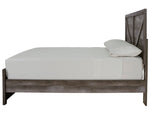 Wynnlow Gray Wood Full Crossbuck Panel Bed