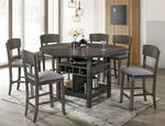 Stacie 2 Gray Fabric Counter Height Chairs