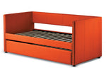 Therese Orange Fabric Twin Daybed with Trundle