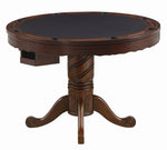 Turk 5-Pc Tobacco Wood Game/Dining Table Set