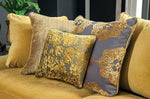 Viscontti Gold & Gray Premium Velvet Loveseat