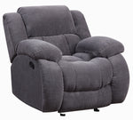 Weissman 3-Pc Charcoal Fleece Manual Recliner Sofa Set