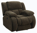 Weissman 3-Pc Chocolate Fleece Manual Recliner Sofa Set