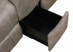 Wixom Taupe Faux Suede 2xPower Recliner Loveseat