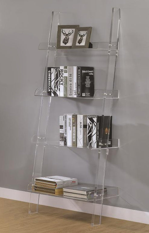 Amaturo Clear Acrylic Ladder Design Bookcase