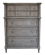 Alderwood French Grey Wood 5-Drawer Chest