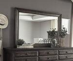 Avenue Weathered Burnished Brown Wood Frame Dresser Mirror