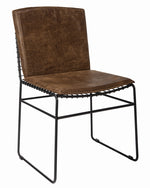 Sherman 2 Antique Brown/Matte Black Metal Side Chairs