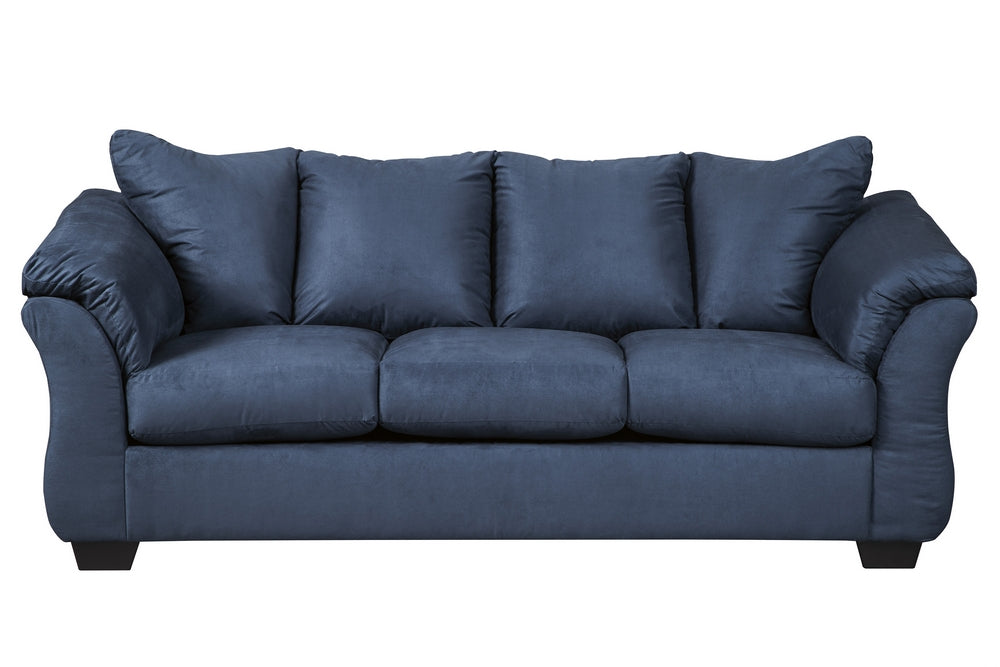 Darcy Blue Fabric Sofa (Oversized)