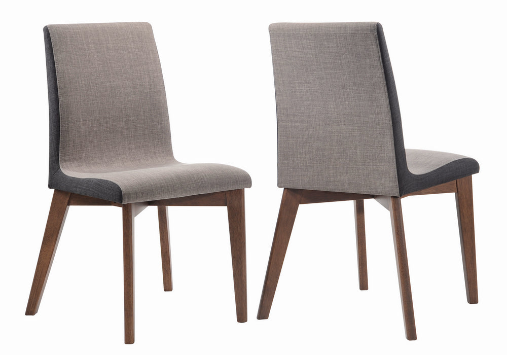 Redbridge 2 Light & Dark Grey Fabric/Wood Side Chairs