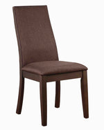 Spring Creek 2 Chocolate Fabric/Espresso Wood Side Chairs