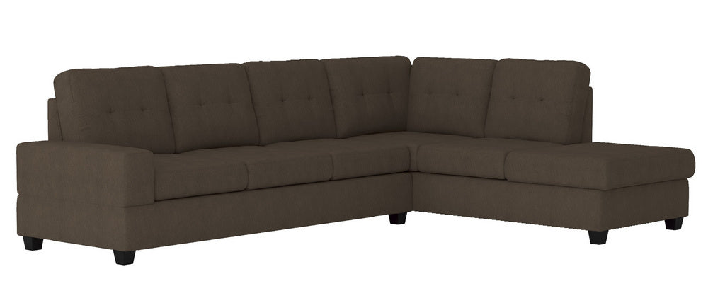 Maston 2-Pc Brown Fabric Reversible Sectional Sofa