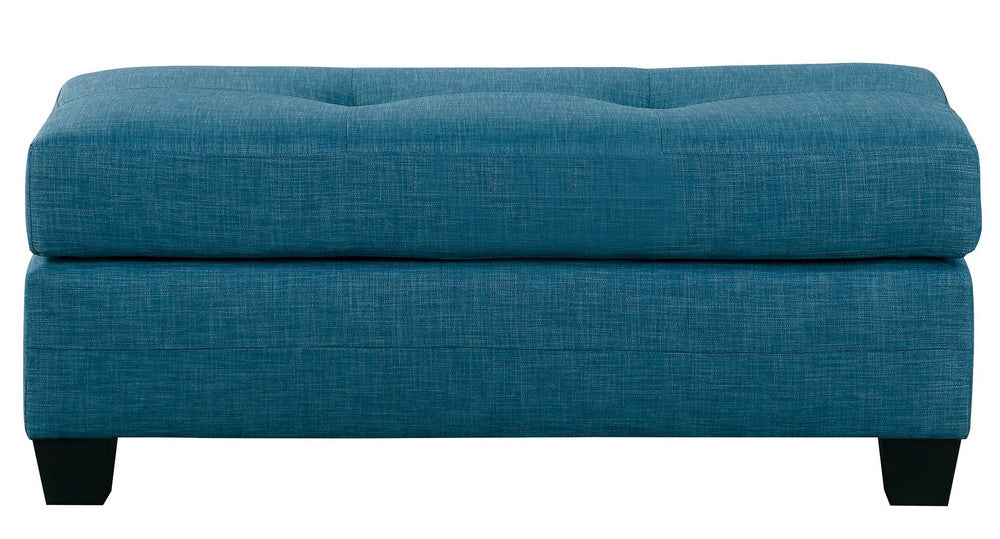 Phelps Blue Fabric Ottoman