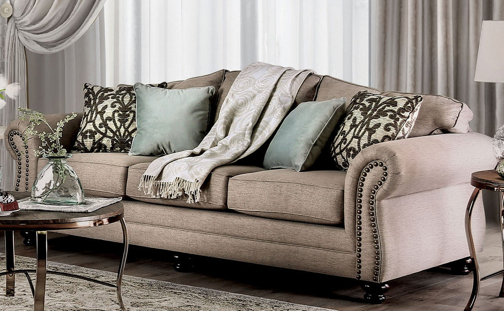 Jarauld Dark Taupe Fabric Sofa (Oversized)