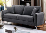 Lauritz Gray Linen-like Fabric 2-Seat Sofa