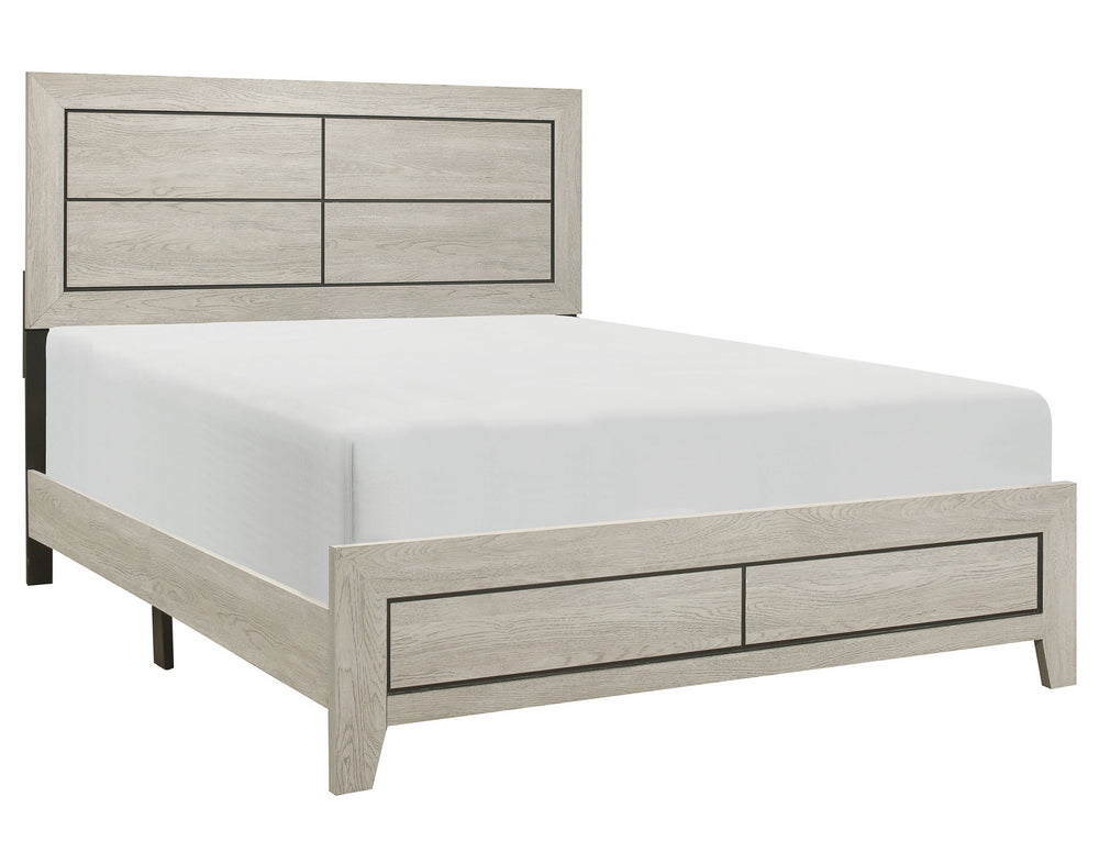 Quinby Light Brown Wood Cal King Bed