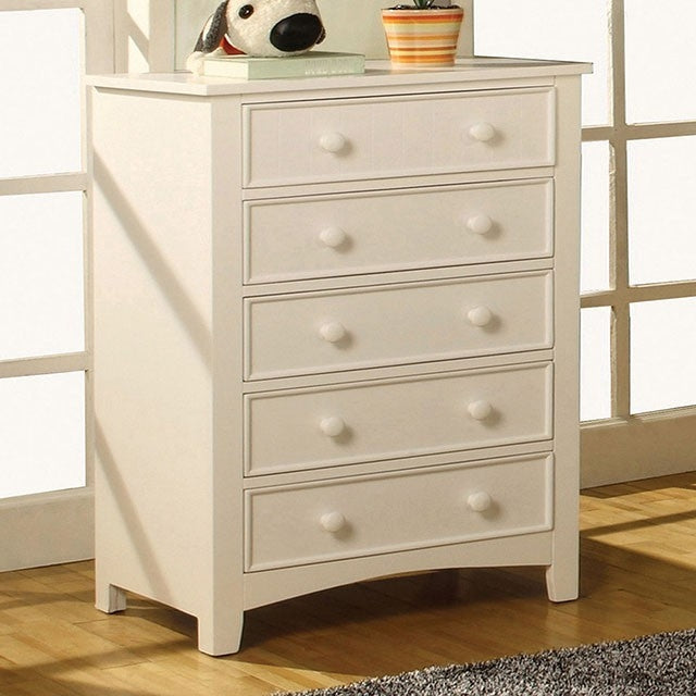 Omnus White Wood Chest