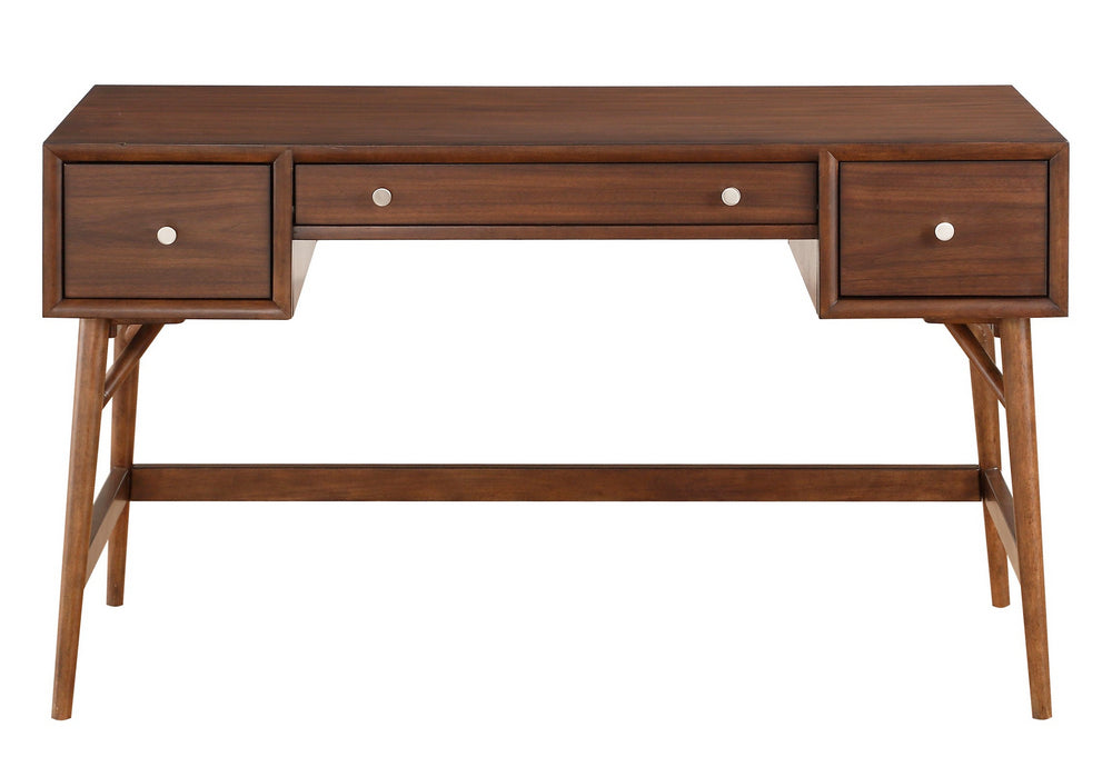 Folic Brown Wood 3-Drawer Writing Desk