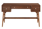 Folic Brown Wood 3-Drawer Writing Desk