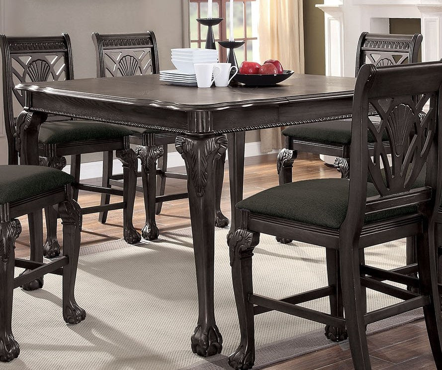 Petersburg Dark Gray Wood Counter Height Table