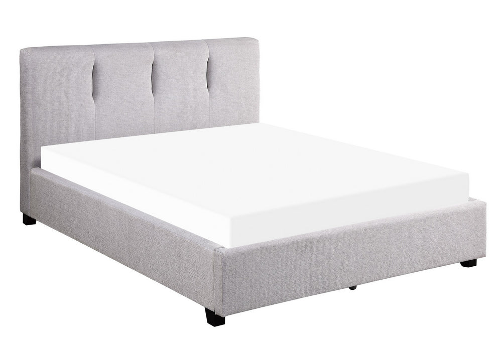 Aitana Gray Fabric Queen Bed with Storage