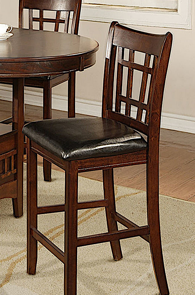 Orlanda 2 Espresso/Black Wood Counter Height Chairs