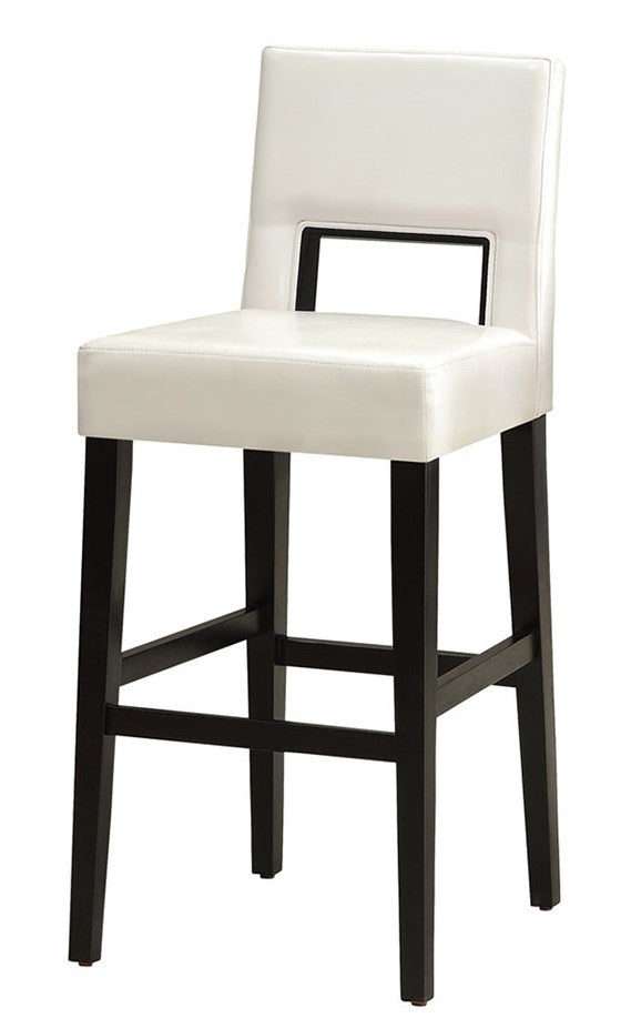 Regina 2 White PU Leather/Wood 24" Counter Height Chairs