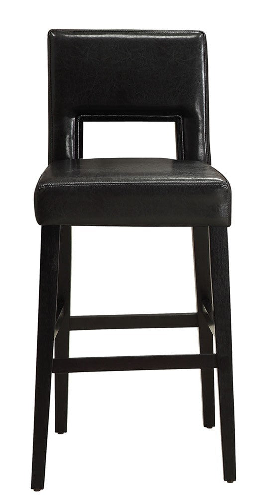 Regina 2 Black PU Leather/Wood 24" Counter Height Chairs