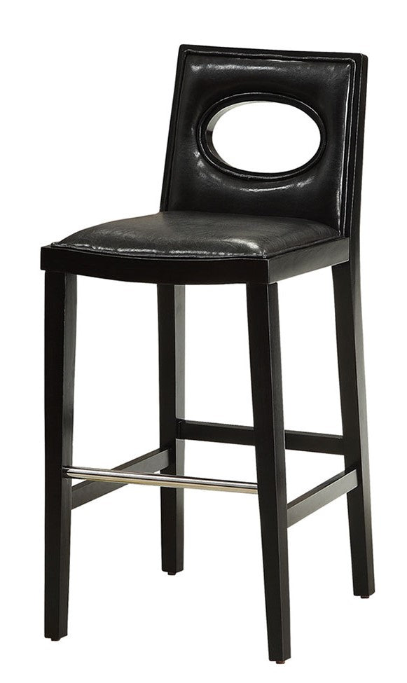 Suzie 2 Black PU Leather/Wood 24" Counter Height Chairs