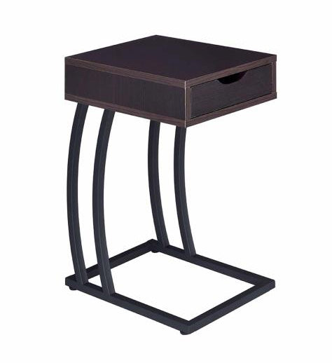 Cavasia Cappuccino Wood/Metal Accent Table