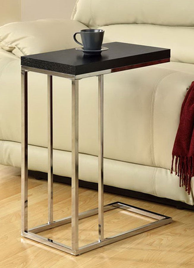 Allie Black Wood/Metal Snack Table