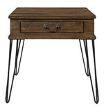 Shaffner Rustic Oak Wood End Table