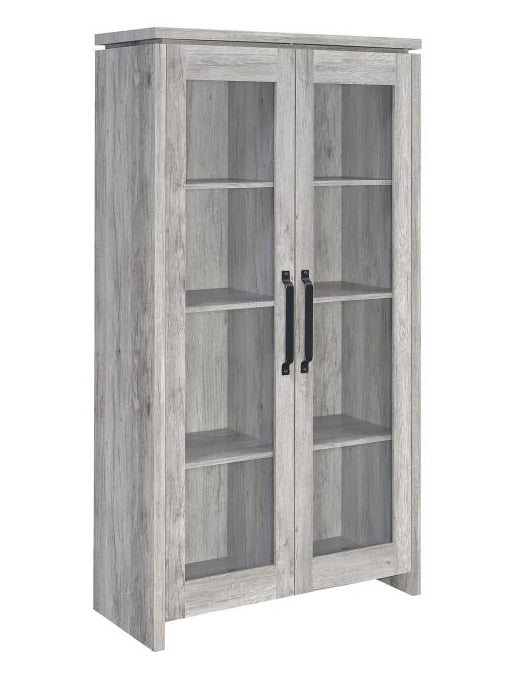 Abriale Grey Driftwood Curio Cabinet