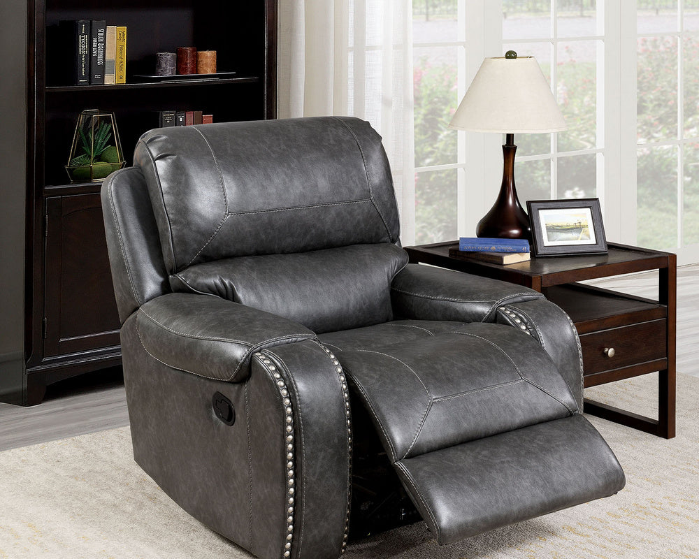 Walter Gray Leatherette Manual Recliner