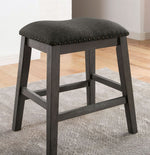 Lana 2 Charcoal Fabric Counter Height Stools