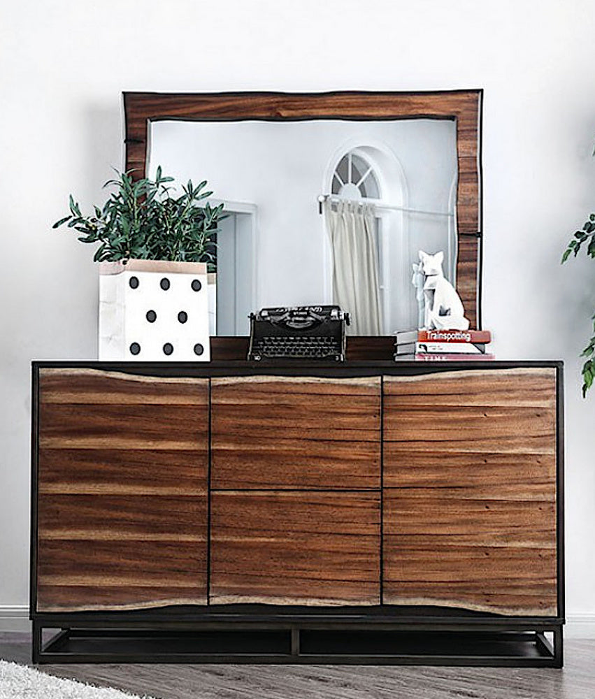 Fulton Dark Oak/Dark Walnut Wood Dresser